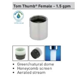 NEOPERL, 1119705, 1.5 GPM TOM THUMB PERLATOR DOME FEMALE M16X1 WITH HONEYCOMB SCREEN AERATOR