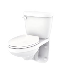 GERBER, G0020021, 1.28 GPF MAXWELL 4" VERTICAL ROUGH-IN TWO-PIECE WALL HUNG BACK OUTLET COMPACT ELONGATED TOILET, WHITE