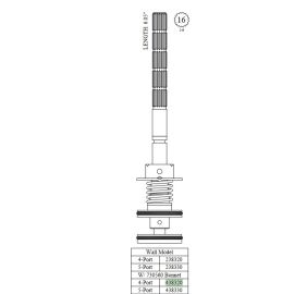 WALTER, 438320, NEWPORT BRASS 4 PORT DIVERTER UNIT