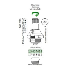 WALTER, LF455411, ADVANCED TABCO STEM, HOT