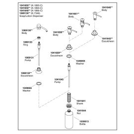 KOHLER, 1039513, BOTTLE SOAP LOTION DISPENSER