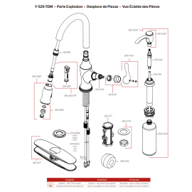 PFISTER, 951-3160, F-529-7DM KITCHEN FAUCET HOSE