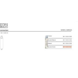 DORNBRACHT, 09111007210-93, 8-1/8 x 1-3/8 x 1-3/8 CONNECTION, BRUSHED CHROME 