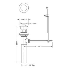 JACLO, 736-SN, LAVATORY POP-UP DRAIN WITH OVERFLOW, SATIN NICKEL  