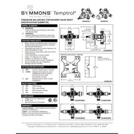 SYMMONS, 262XBODY, TEMPTROL TUB AND SHOWER VALVE BODY