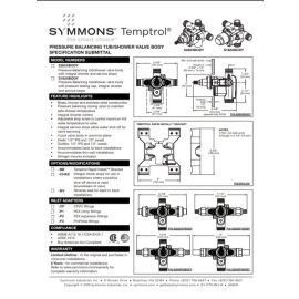 SYMMONS, S262XBODY, TEMPTROL TUB AND SHOWER VALVE BODY