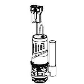 TOTO, THU423, 2" RIGHT TOWER DUAL FLUSH VALVE ASSEMBLY WITH WIRED BOX FOR CST494CEMF
