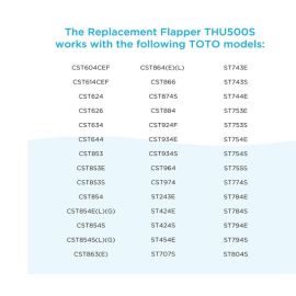 TOTO, THU500S, REPLACEMENT FLAPPER FOR SELECT 3" FLUSH VALVE TANKS, RED