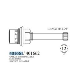 Walter, 401661, For Artistic Brass 2 Handle Tub And Shower Faucet Short Ceramic Cartridge, Hot | NorthShoreFaucets.com