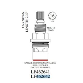 WALTER LF462641 UNKNOWN CERAMIC CARTRIDGE HOT | NorthShoreFaucets.com