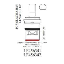 Walter, LF456341, Glacier Bay Lavatory Faucet Ceramic Cold Cartridge | NorthShoreFaucets.com