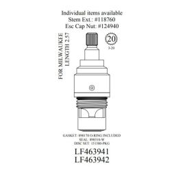 Walter, LF463942, Milwaukee Brass Cold Ceramic Cartridge | NorthShoreFaucets.com