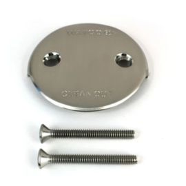 Watco 18002-PN, Watco Polished Nickel Two-Hole Waste And Overflow Plate Kit With Two Screws| NorthShoreFaucets.com