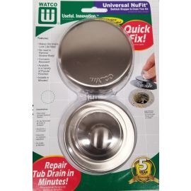 WATCO, 948700-PP-CP-G-3P-C, UNIVERSAL NUFIT BATHTUB STOPPER AND DRAIN TRIM KIT, CHROME
