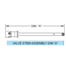 WOODFORD, 35725, 15 7/8" VALVE STEM ASSEMBLY FOR MODEL 14 AND 17 WALL FAUCETS